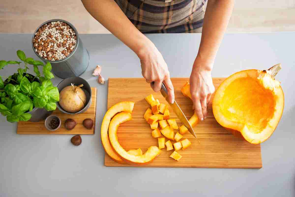 trucco zucca tagliare microonde